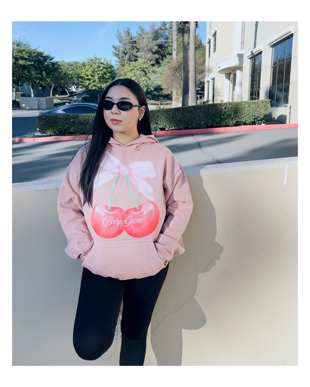 Salmon Cherry Hoodie