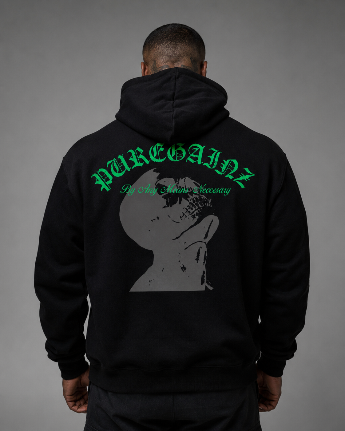 By Any Means Skully Hoodie (GREEN)
