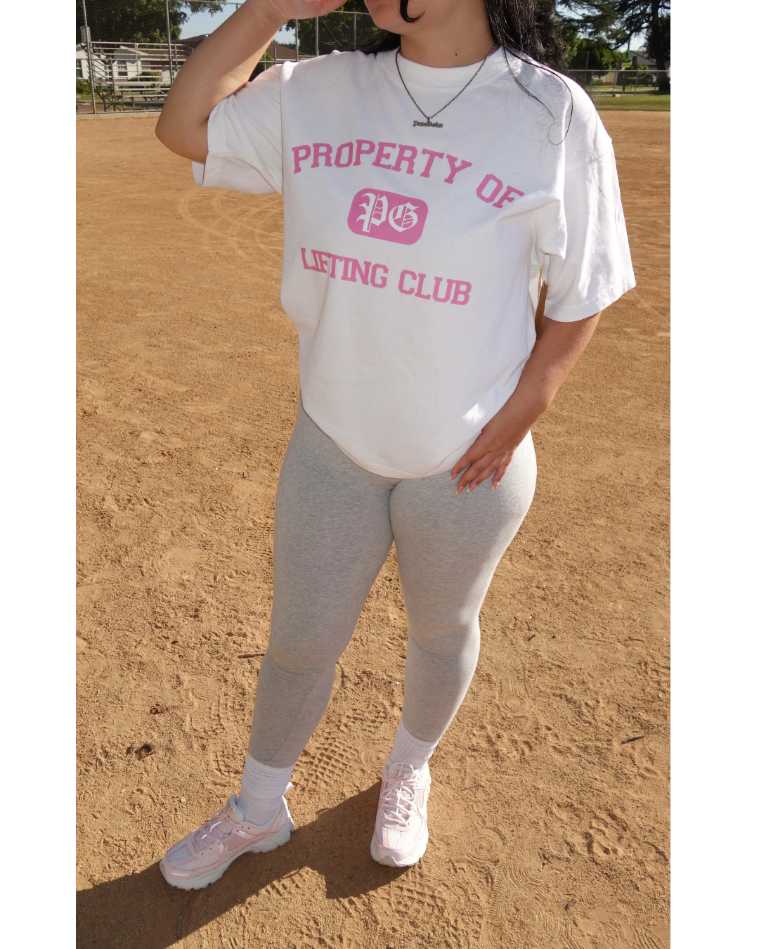 White Property Tee (Pink)