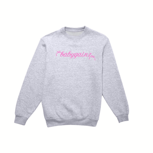 Bow Grey Crewneck Sweatshirt