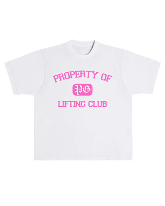 White Property Tee (Pink)